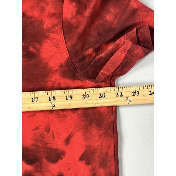 Lululemon Evolution Polo Shirt Mens Large Tidal Dye Grenadine Red Cassis - Picture 7 of 9